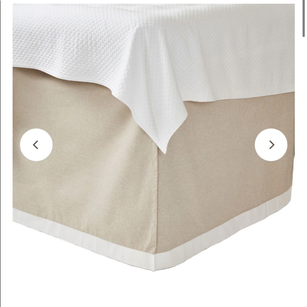 Room 422 danish with white band bed skirt for dorm